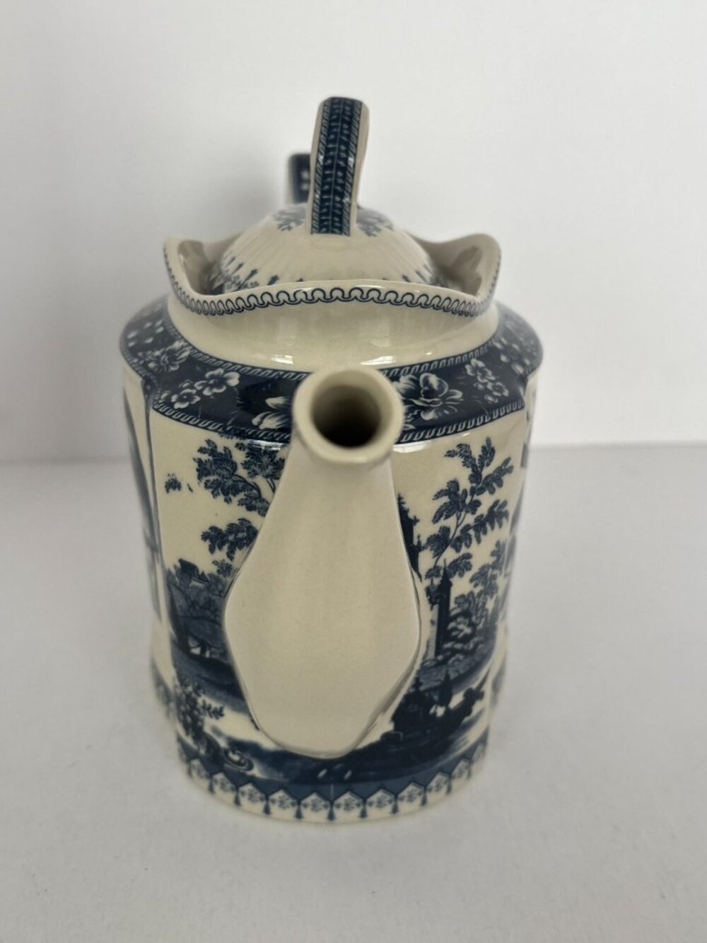 Blue White Teapot Bird Ceramic Transferware Style Mothers Day Gift Idea Tea Pot - Picture 6 of 16